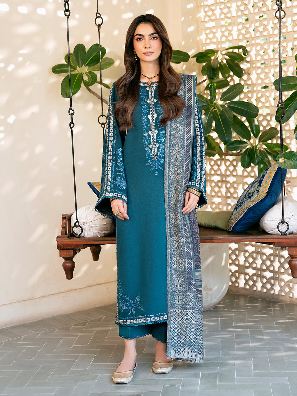 Nilofer | Emb Unstitched Dhanak 3pc