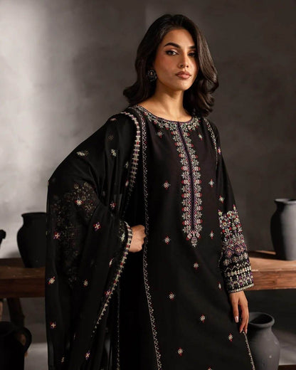 BATIK LAWN LUXURY UNSTITCHED EMB 3PC - City Cloth House