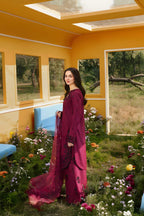 Merlot | Emb Unstitched Lawn 3pc