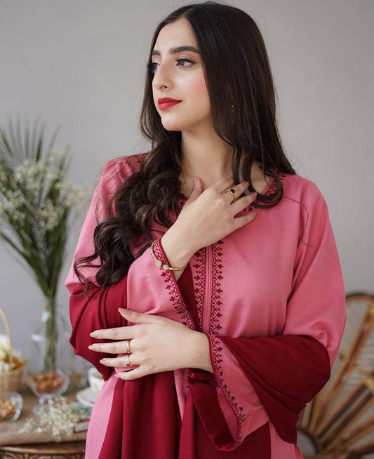 ASLING DHANAK UNSTITCHED EMB 3PC - City Cloth House