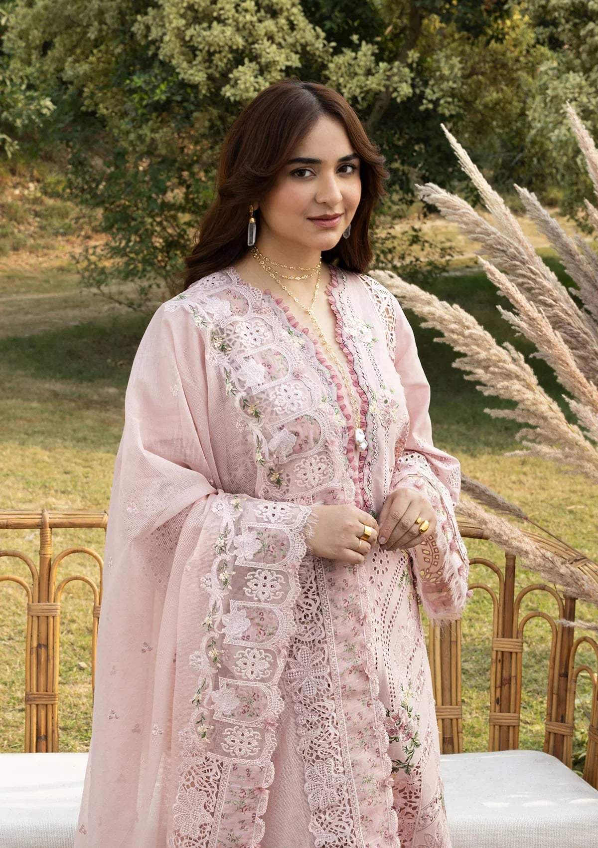 ELAF LAWN LUXURY UNSTITCHED EMB 3PC