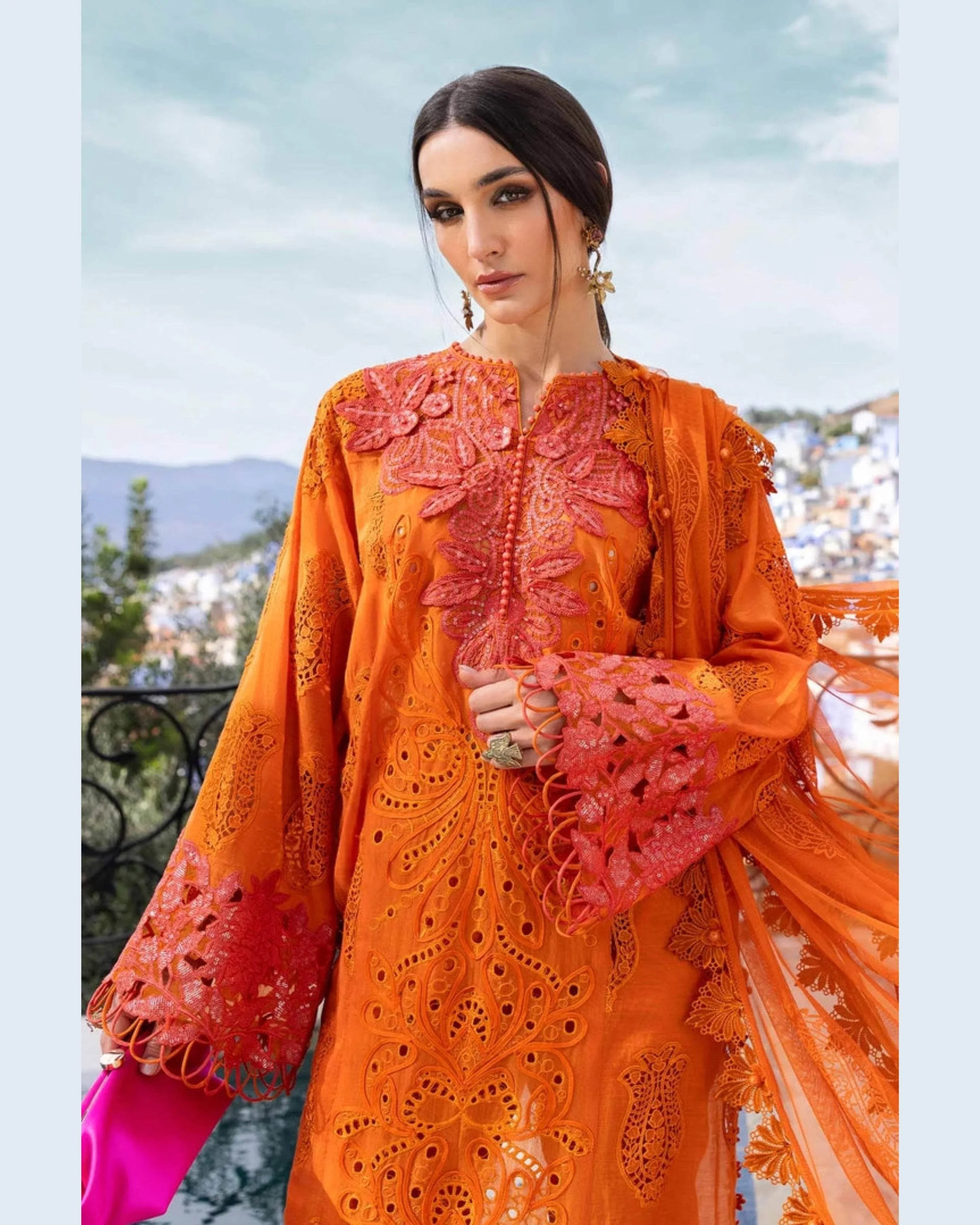 MARIA.B LAWN UNSTITCHED EMB 3PC - City Cloth House
