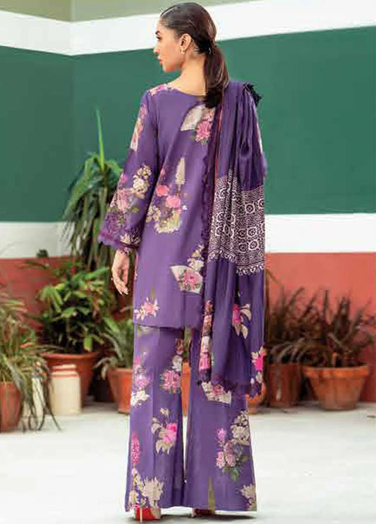 CHARIZMA CHAMBRAY LINEN UNSTICHED PRINTED 3PC