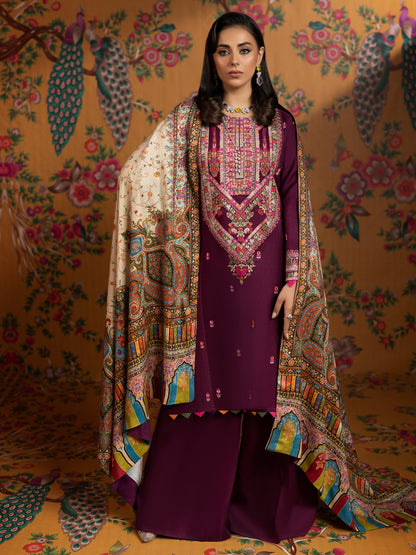 FAIZA FAISAL DHANAK UNSTITCHED EMB 3PC