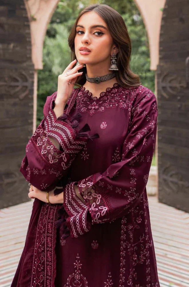 FARASHA LAWN LUXURY UNSTITCHED EMB 3PC