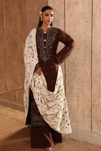 Kashida | Emb Unstitched Dhanak 3pc