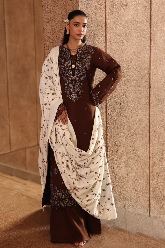 Kashida | Emb Unstitched Dhanak 3pc