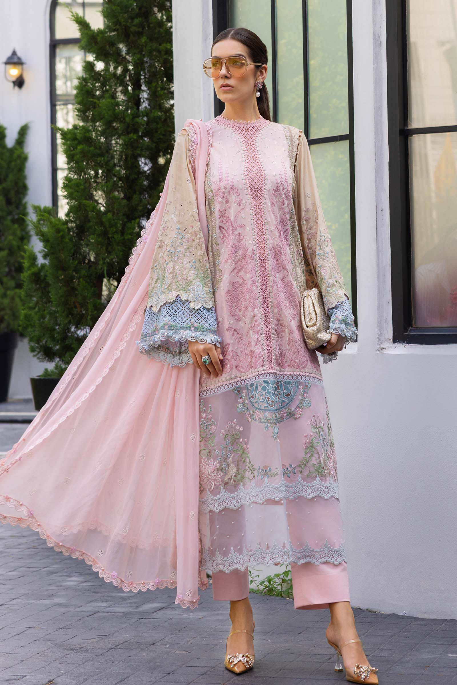 MARIA.B LAWN LUXURY UNSTITCHED EMB 3PC