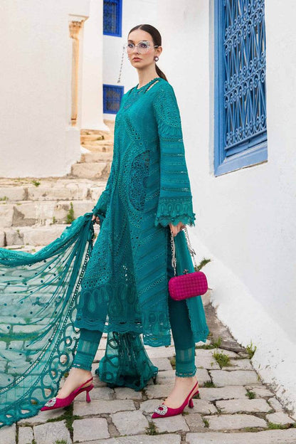MARIA.B LAWN UNSTITCH EMB 3PC (D-2402-A) - City Cloth House