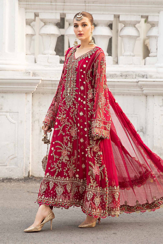 MARIA.B CHIFFON UNSTITCHED EMB SUIT MPC-24-07