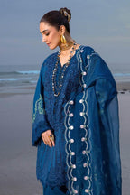 CRIMSON LAWN UNSTITCH EMB 3PC ULYSSES-MIDNIGHT (2B) - City Cloth House