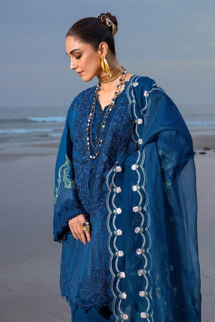 CRIMSON LAWN UNSTITCH EMB 3PC ULYSSES-MIDNIGHT (2B) - City Cloth House