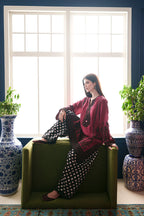 Zuri | Emb Unstitched Shamoz silk 2pc
