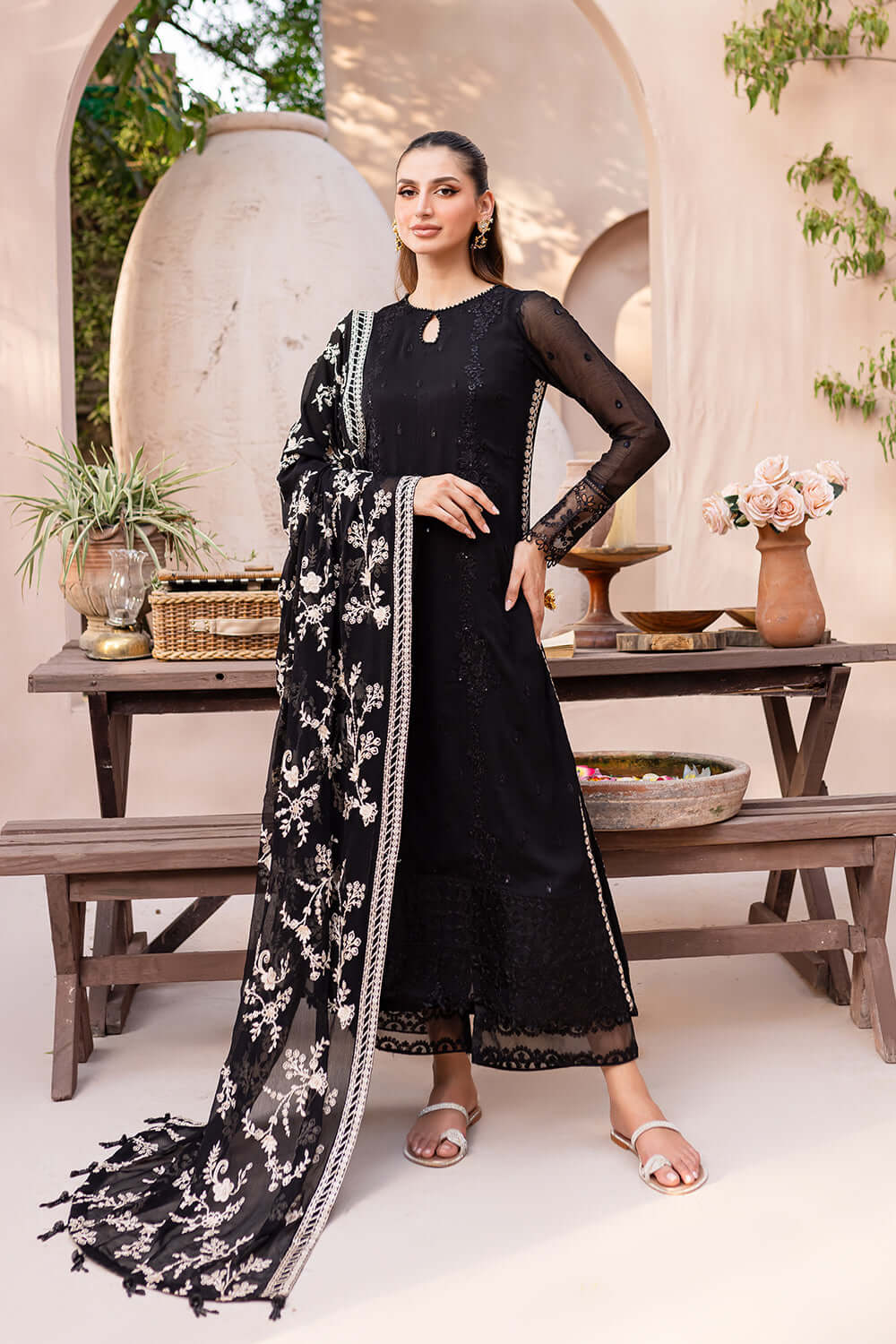 Naz | Emb Unstitched Lawn 3pc