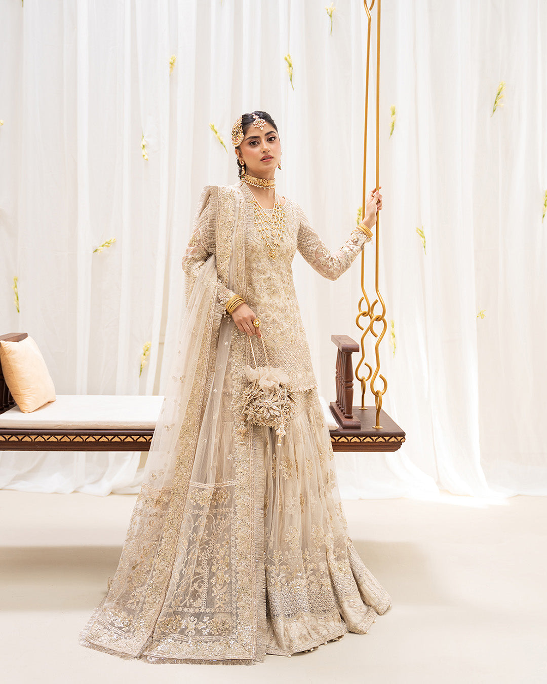 FAIZA SAQLAIN NET UNSTITCHED EMB  SAFAK MAXI