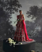 AFROZEH ORGANZA UNSTITCHED EMB MAXI - City Cloth House