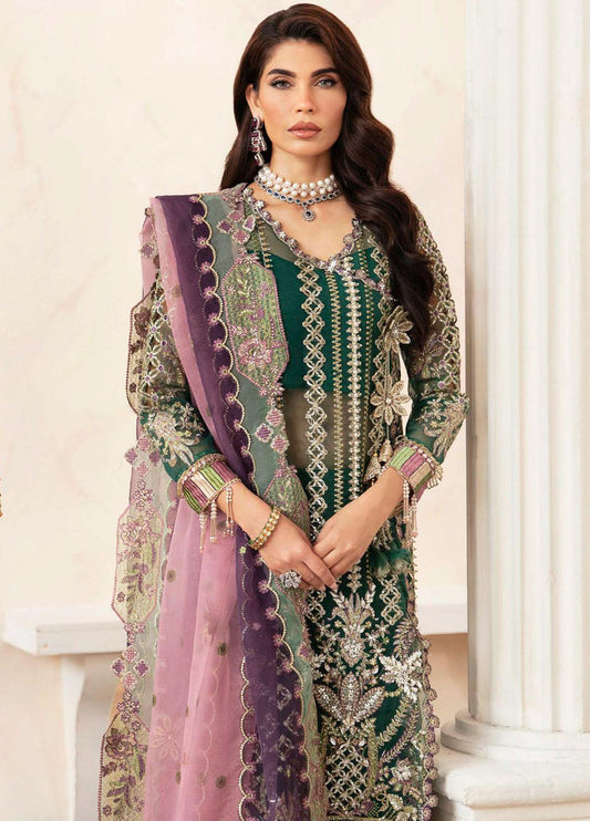 ELAF ORGANZA UNSTITCHED EMB SUIT