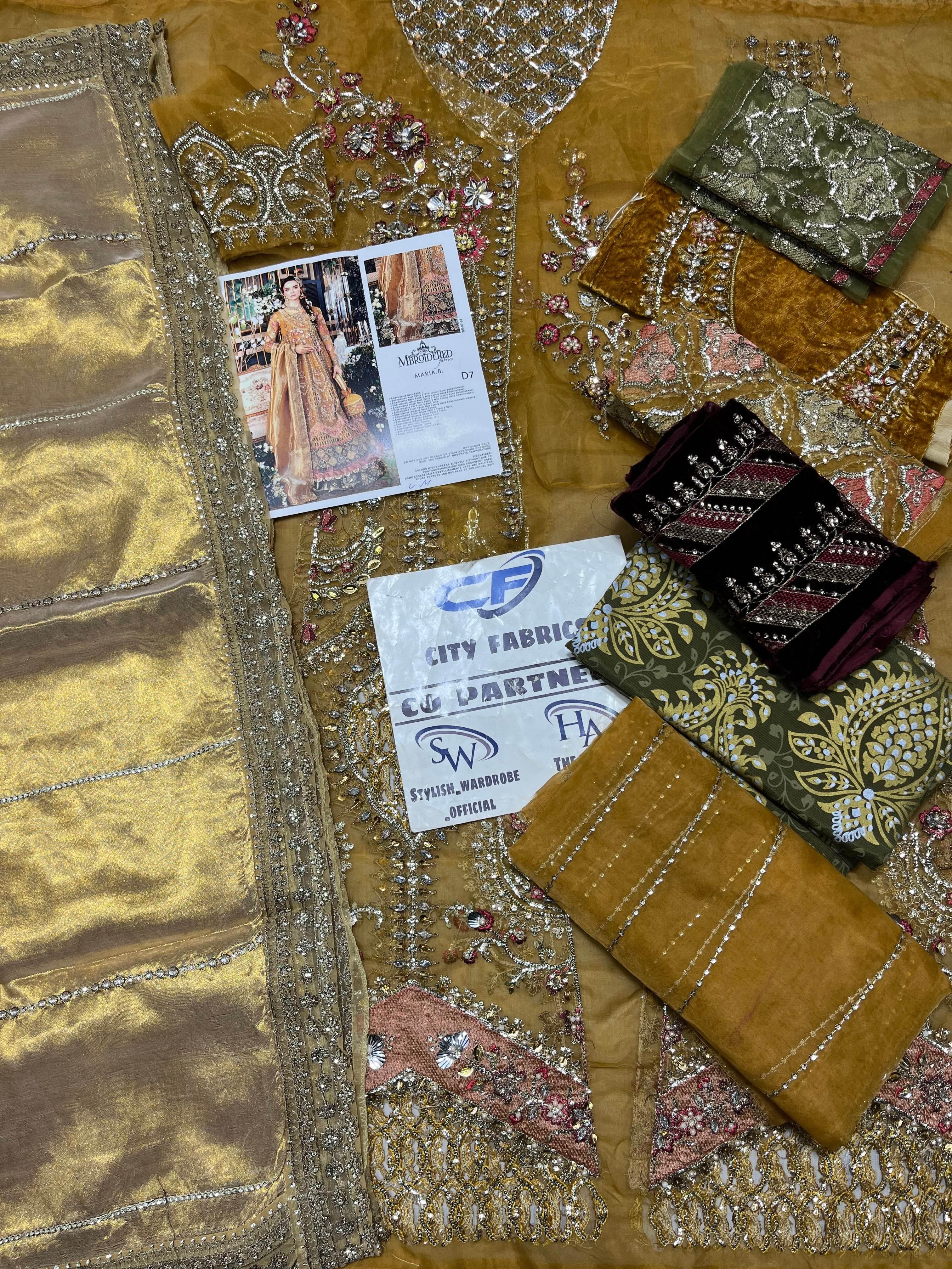 MARIA.B ORGANZA UNSTITCHED EMB MAXI - City Cloth House