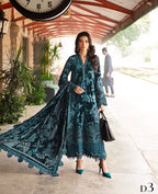 MARIA.B MARINA LUXURY UNSTITCHED D-1 EMB 3PC