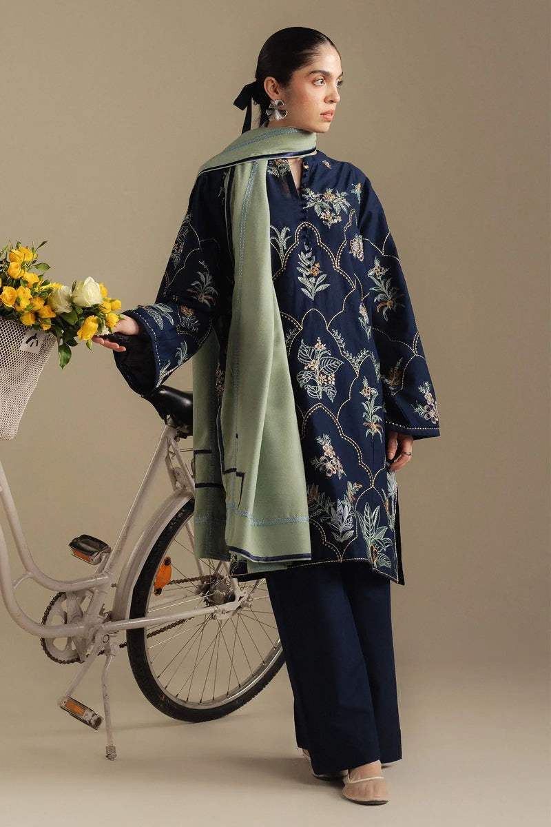 Indigo | Emb Unstitched Lawn 3pc