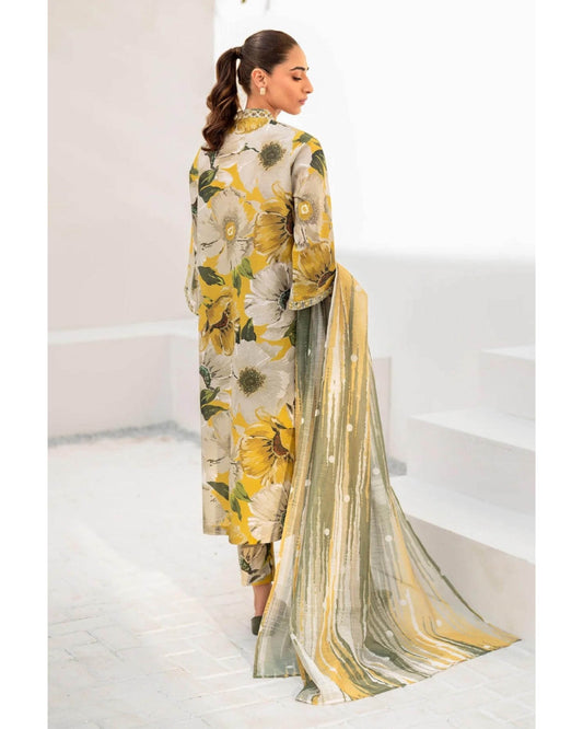 CHARIZMA LAWN PRINTED UNSTICH 3PC - City Cloth House