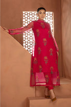 MARIA.B ORGANZA UNSTITCHED EMB 2PC - City Cloth House