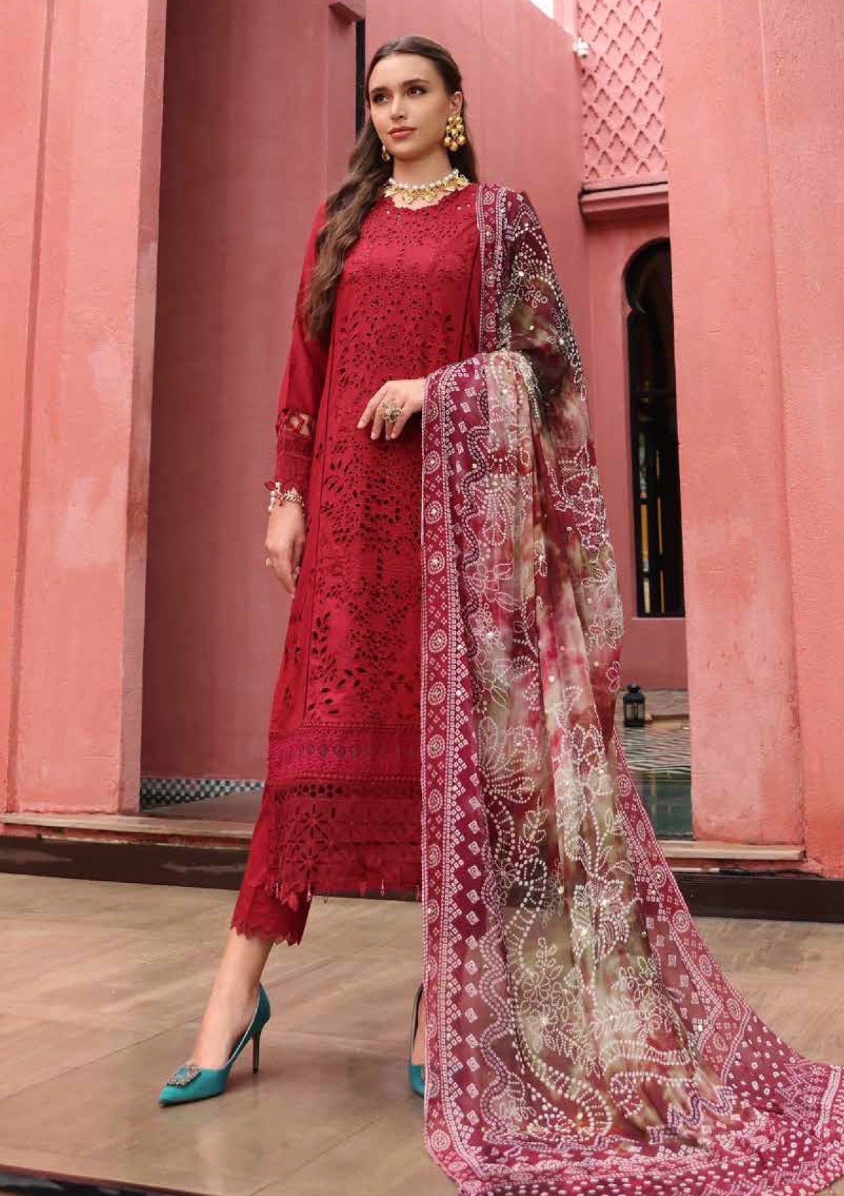 NUREH LAWN PREMIUM UNSTITCHED EMB 3PC