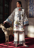 ELAF LAWN UNSTICH EMB 3PC AZUREH B EL25-4 B - City Cloth House