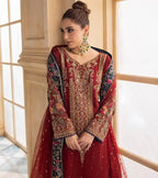 CHARIZMA CHIFFON UNSTITCHED EMB SUIT - City Cloth House