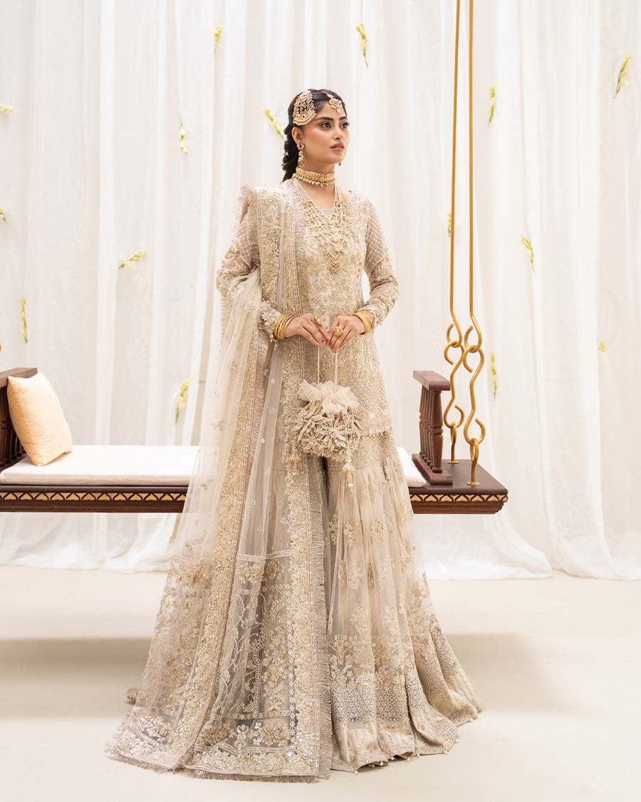 FAIZA SAQLAIN NET UNSTITCHED EMB  SAFAK MAXI