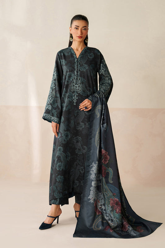 BAROQUE LINEN PRINTED UNSTICHED 3PC