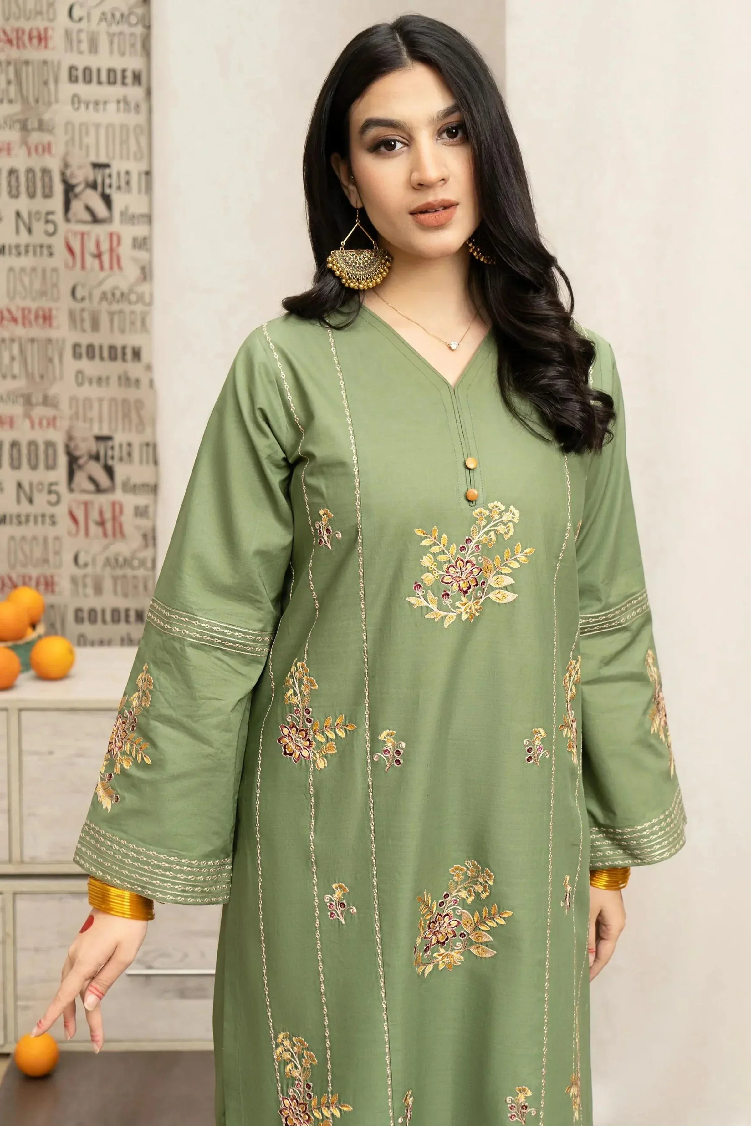URGE DHANAK LUXURY UNSTITCHED EMB 3PC - City Cloth House
