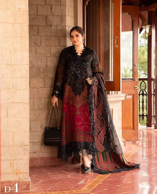 MARIA.B LAWN UNSTITCHED EMB 3PC - City Cloth House