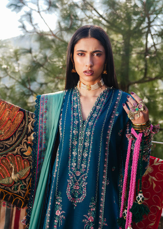 HUSSAIN REHAR DHANAK UNSTITCHED EMB 3PC
