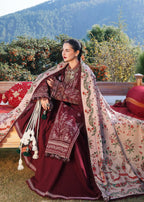 HUSSAIN REHAR DHANAK UNSTITCHED EMB 3PC - City Cloth House