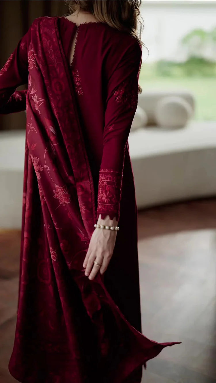 Nafs | Emb Unstitched Dhanak 3pc