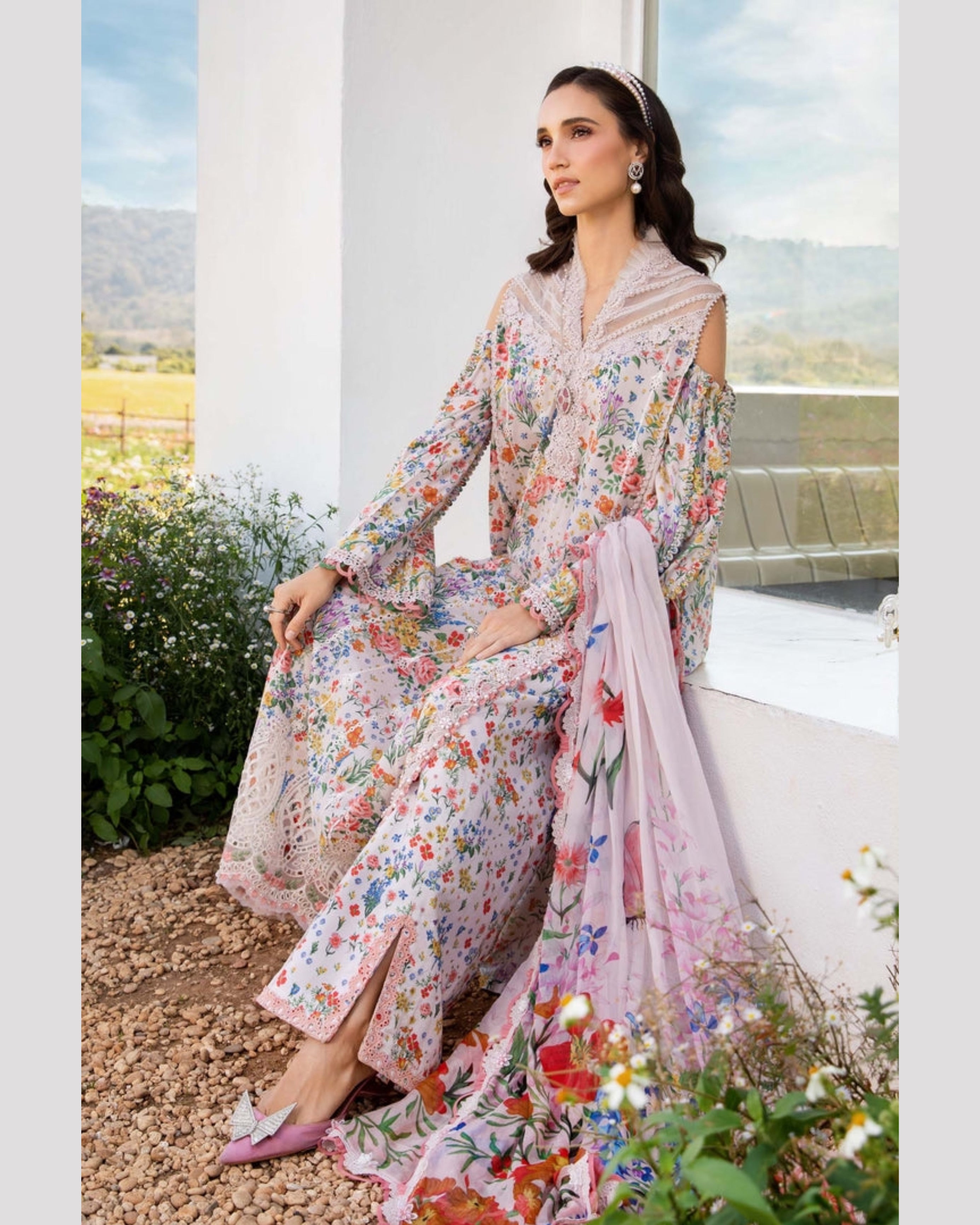 MARIA.B LAWN UNSTICH PRINTED 3PC