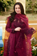 Merlot | Emb Unstitched Lawn 3pc