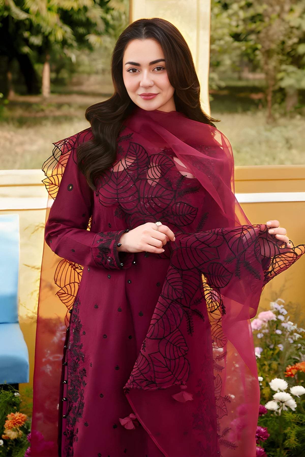 Merlot | Emb Unstitched Lawn 3pc