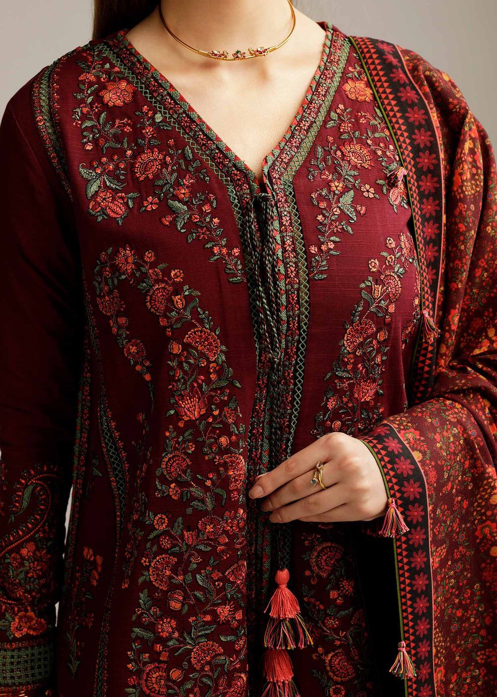 Ziana | Emb Unstitched Dhanak 3pc