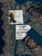 CHARIZMA CHIFFON UNSTITCHED EMB SUIT - City Cloth House