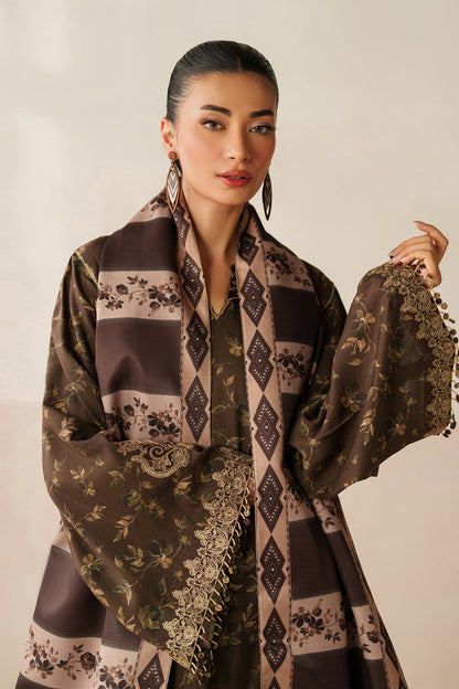BAROQUE LINEN PRINTED UNSTICHED 3PC