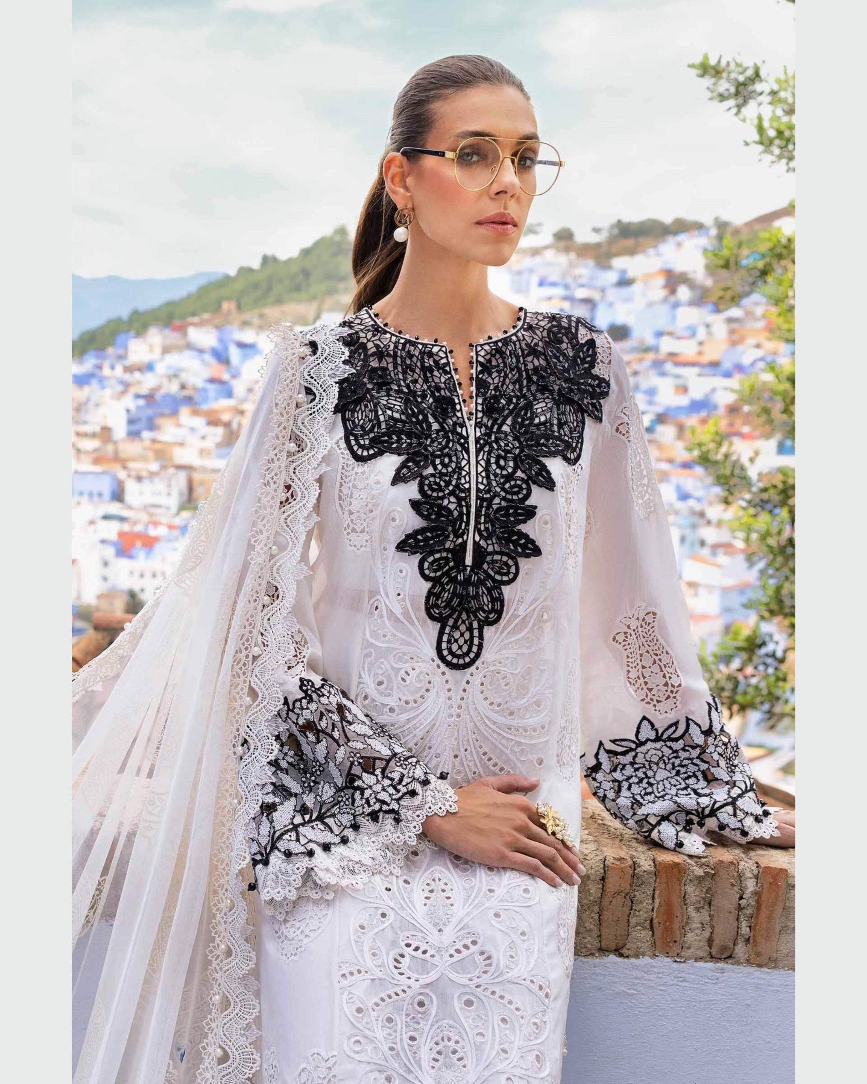 MARIA.B LAWN UNSTITCHED EMB 3PC - City Cloth House