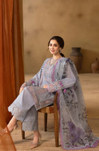 Aks | Emb Unstitched Lawn 3pc