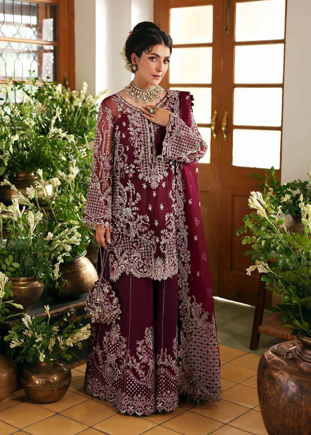KANWAL MALIK ORGANZA UNSTITCHED EMB SAFIYA SUIT - City Cloth House