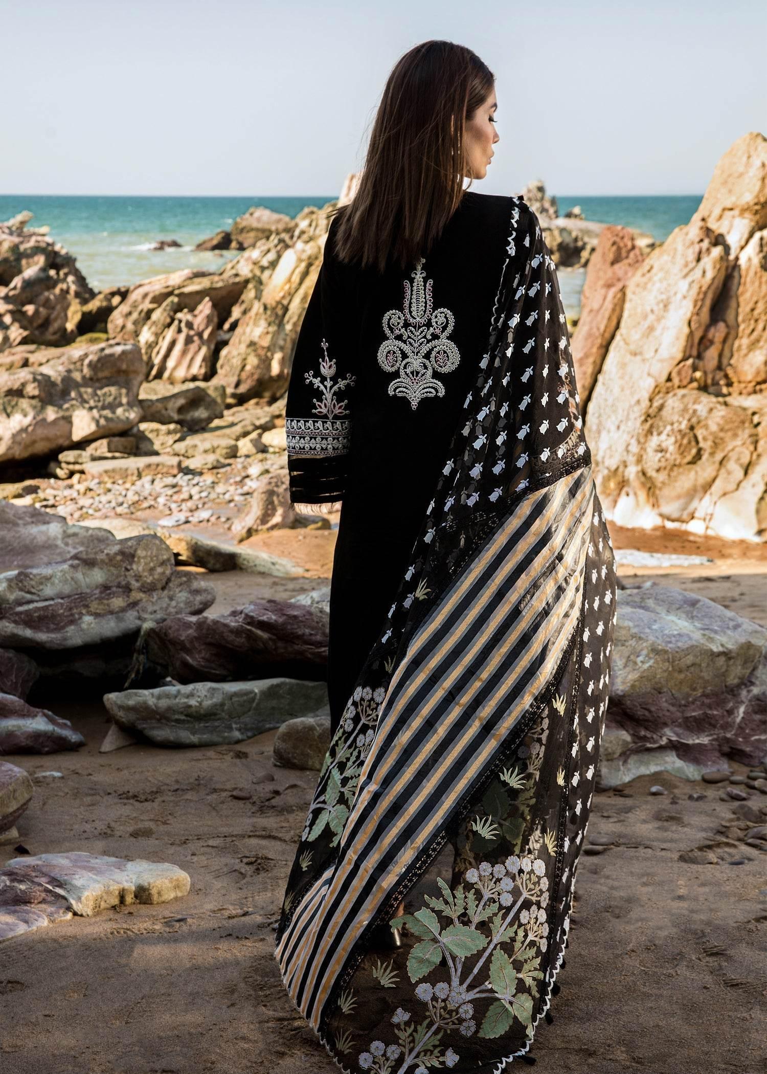 CRIMSON LAWN UNSTITCH EMB 3PC MARORI DREAM (D-4B) - City Cloth House