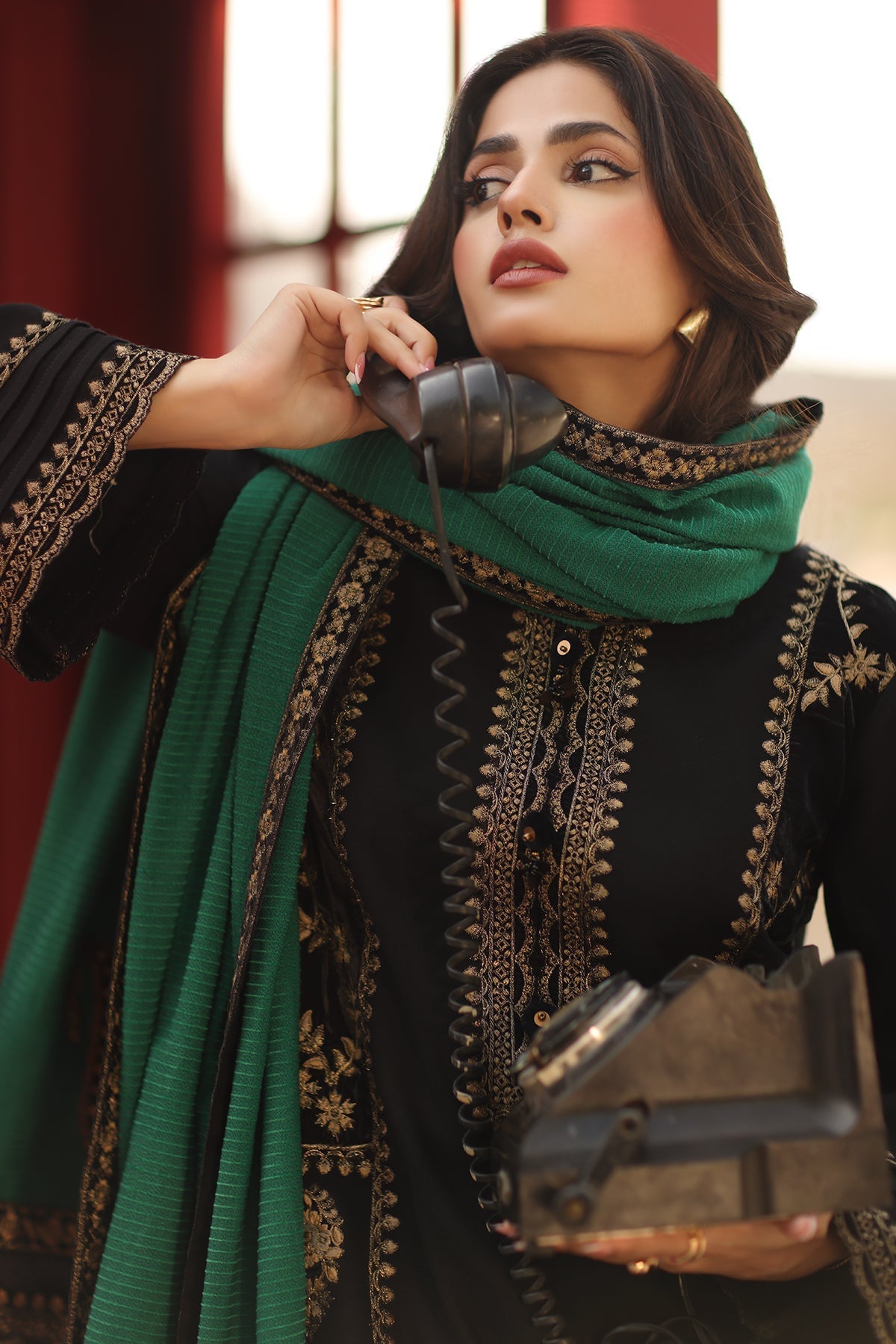 Nawabi | Emb Unstitched Dhanak 3pc