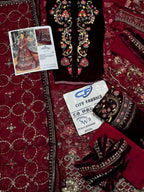 MARIA ORGANZA UNSTITCHED EMB MAXI - City Cloth House