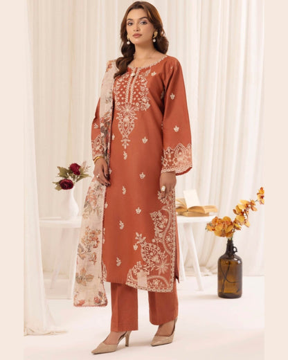MOHAGNI LAWN PREMIUM UNSTITCHED EMB 3PC - City Cloth House