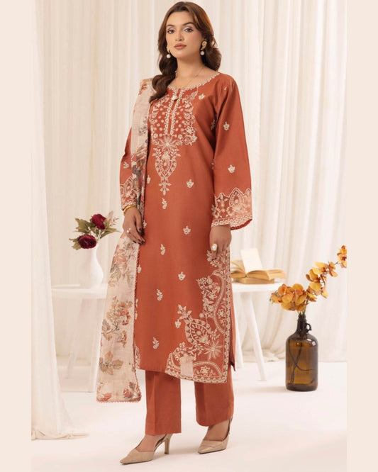 MOHAGNI LAWN PREMIUM UNSTITCHED EMB 3PC - City Cloth House